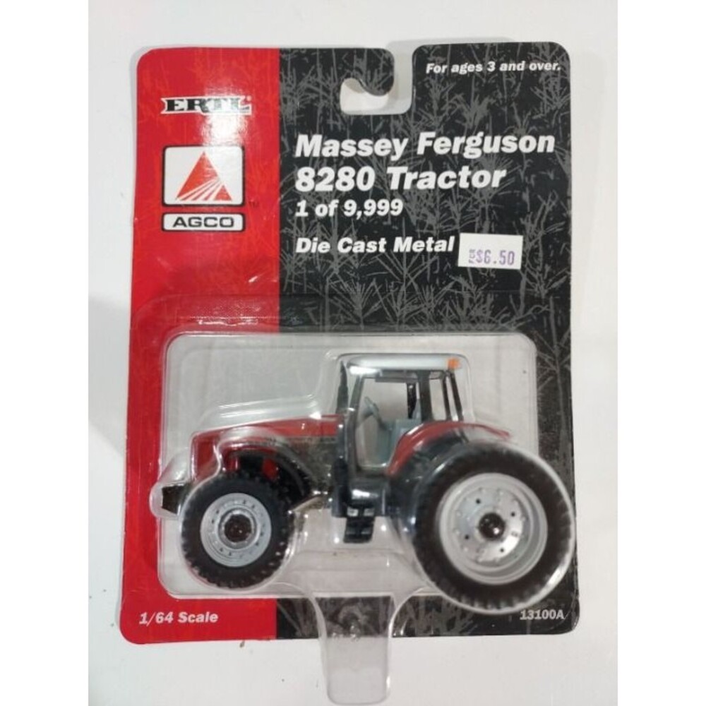 NIP Ertl 13100A Die Cast 1/64 AGCO Massey Ferguson 8280 Farm Tractor w/Triples